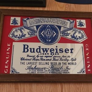 Vintage Budweiser beer bar sign